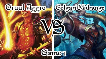 MTG Standard: Golgari (BG) Midrange vs Gruul (GR) Aggro - Game 1