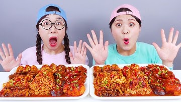 Nấm cay Nước sốt cháy Mukbang DONA Việt Nam