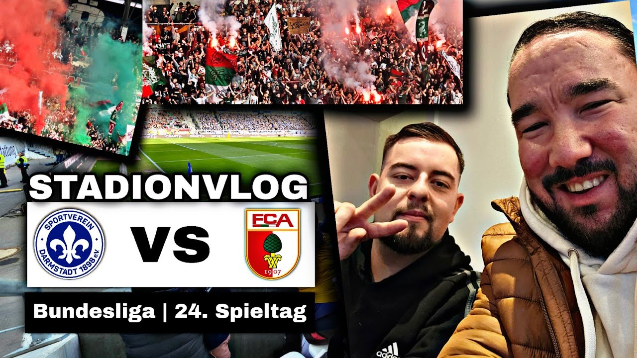 TOR FESTIVAL UND PYROS IN DARMSTADT 🔥⚽️ SV Darmstadt 98 vs FC Augsburg | Stadionvlog 🏟⚽️