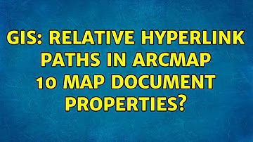 GIS: Relative hyperlink paths in ArcMap 10 Map Document Properties?