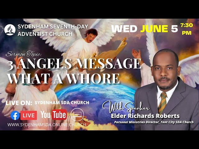 Wed., June 5, 2024 | Community Impact | Elder Richards Roberts | Sydenham SDA Online Church | 7:30PM class=