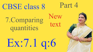 Chapter 7 Comparing quantities ex:7.1 q:6 CBSE class 8 in Malayalam/new text