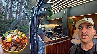 Solo Luxury Vanlife in the Forest | Made Bibimbap
