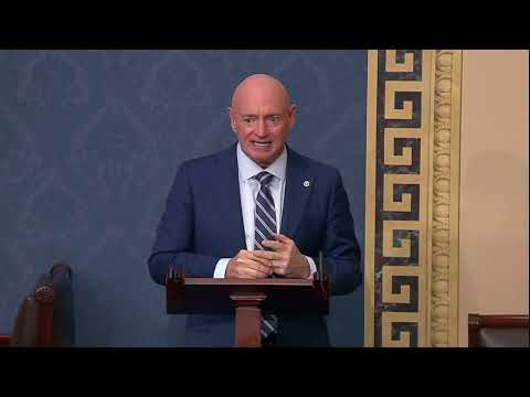 Sen. Kelly speaks on the Senate floor about his bill to expand hydropower storage in Arizona
