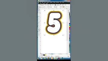 Draw a 5G Golden Font in Coreldraw / Magic Of Contour Tool / #shorts #coreldraw #contour