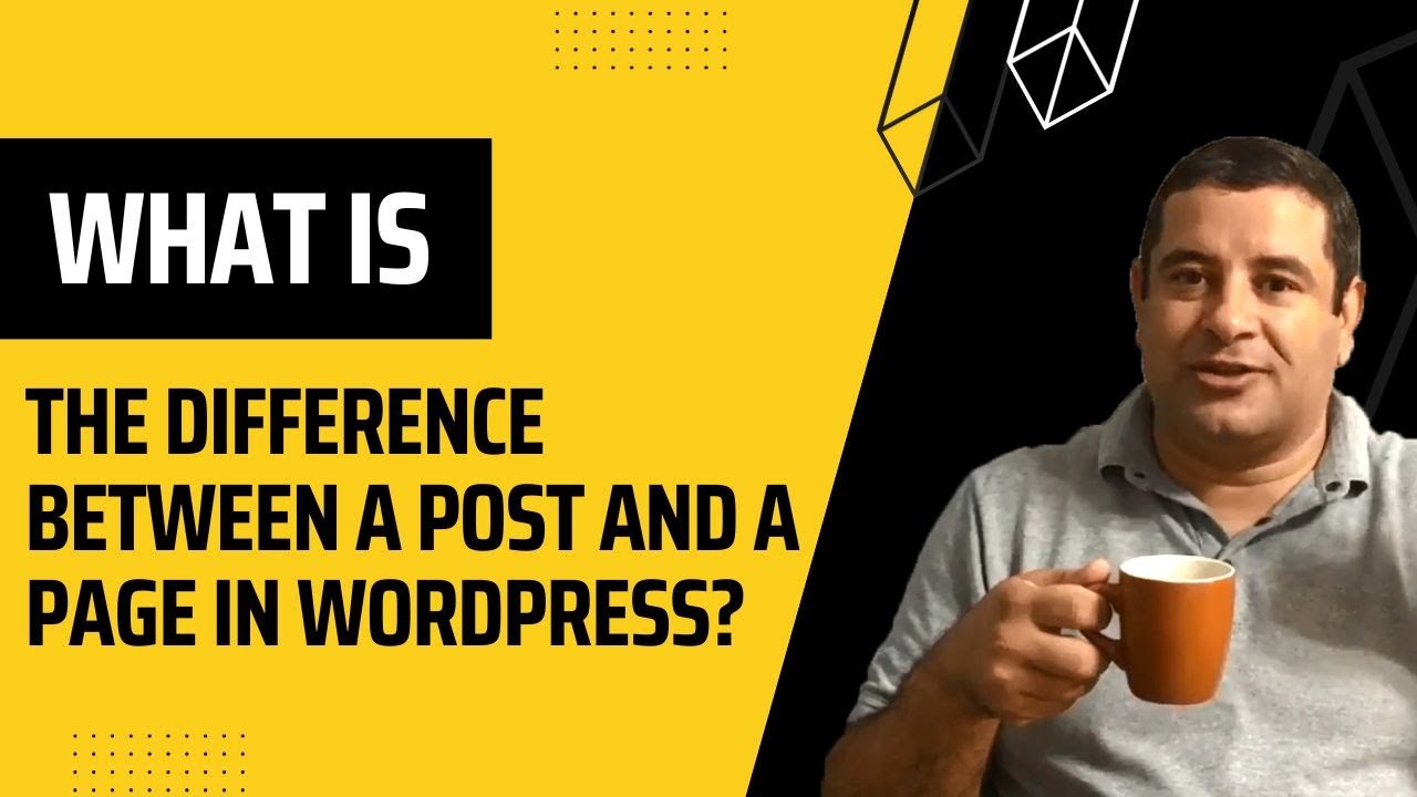 What is the Difference Between a Post and a Page in WordPress? - YouTube