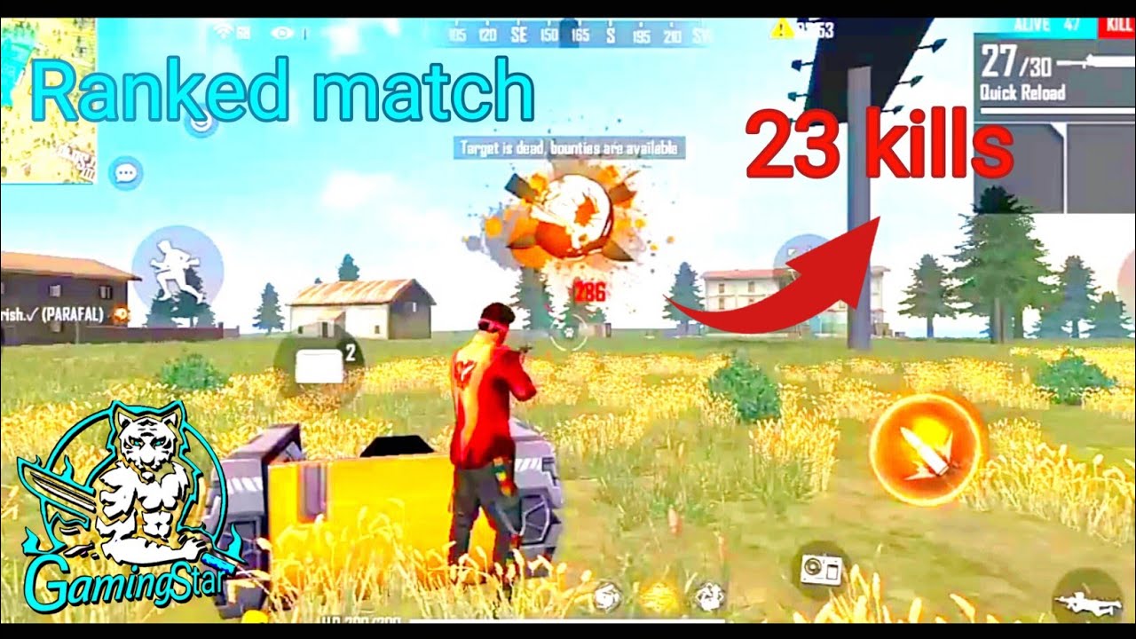 FREE FIRE || 23 Kills in Ranked match 🔥 _ Op Gameplay