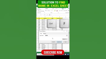 #solution to #find #name in #excel #shorts #ytshort