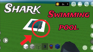 Shark swimming pool in mini block Craft #kbcraft #survival