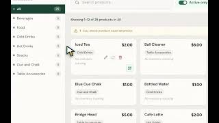 CuePoint Help — Choosing Your QR Menu Items
