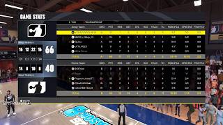 Parole Modelz blown out 40-66 in NBA 2K26 REC: KD 98 OVR: 12 PTS 2 REB 3 AST