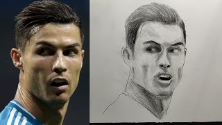 How To Draw Realistic face Portrait Cristiano Ronaldo, Pencil Sketch #cr7