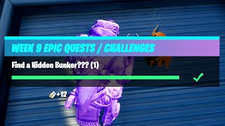 Find A Hidden Bunker??? 1 - Fortnite Week 9 Challenges