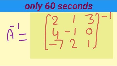 Shortcut Method to Find An inverse of a 3×3 matrix,Short trick of inverse of 3×3matrix in 60 seconds