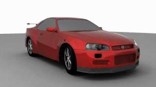 Nissan Skyline GT-R Render Test in Autodesk Maya 2011