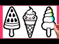 How to draw ice cream for kids? Bolalar uchun muzqaymoqni qanday chizish mumkin? Draw Toy TV