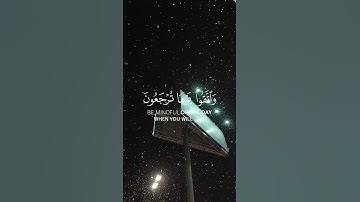 (وإتقوا يوما ترجعون فيه إلى الله) القارئ طارق محمد