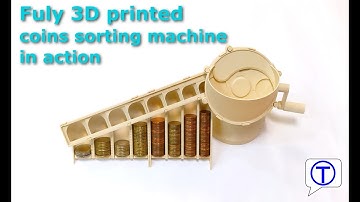 3D printed Coins Sorting Machine in Action