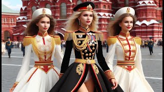 Beauty Russian Soldiers in Red Square Moscow magnificent dress military & Sexy Inspire(AI generated) screenshot 4