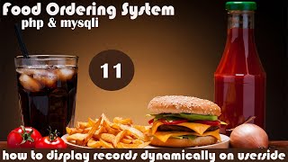 display records dynamically on userside from mysql | create homepage in food ordering system