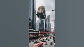 🚨 Skyscraper Collapse Caught on Camera! 😱🏙️ Total Chaos in Seconds! #BuildingCollapse #UrbanDisaster