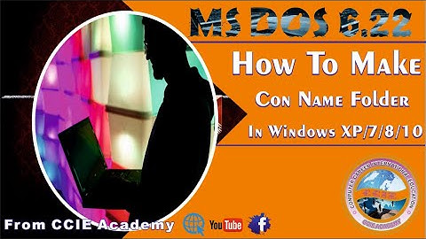 How to Make con name folder in Windows XP | 7 | 8 | 10