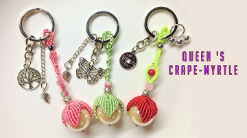 Macrame keychain tutorial: the Queen 