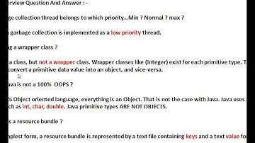 Java Interview Question And Answer Why Java Is Not 100% OOPS Java Interview