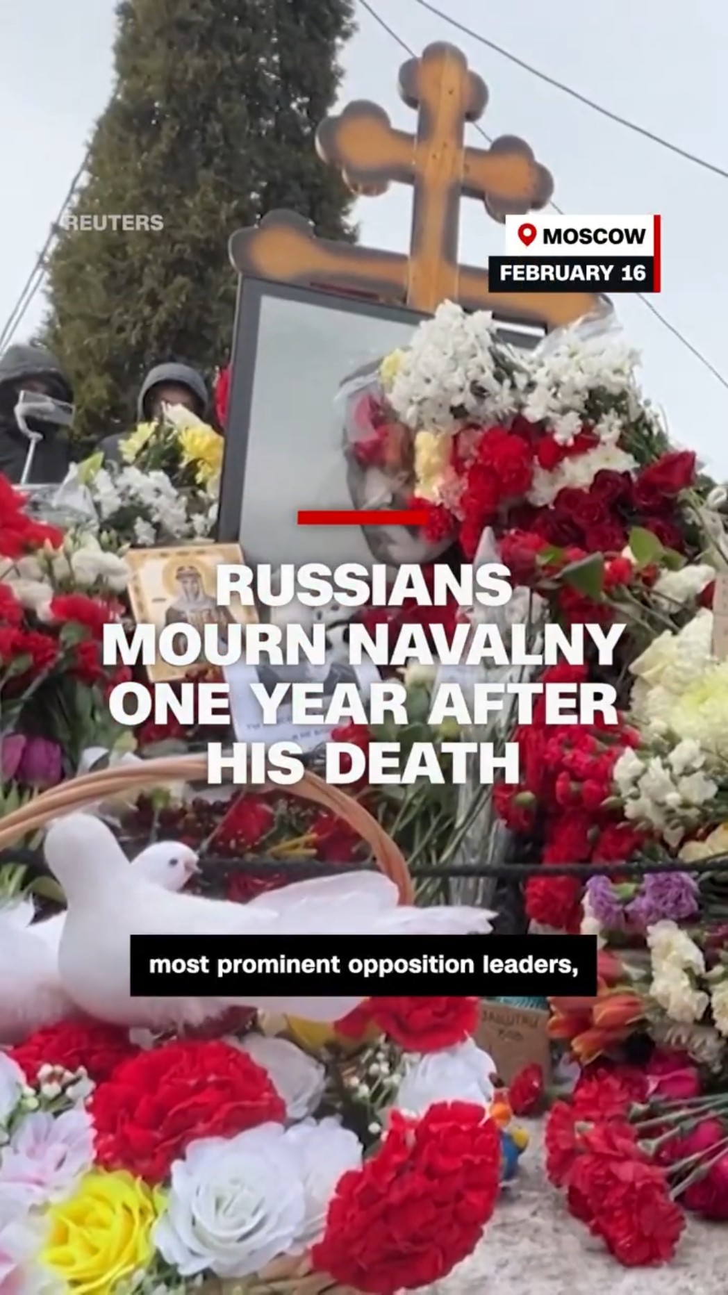 Russians mourn Navalny one year after his death