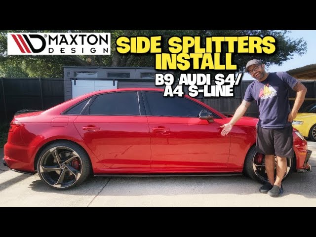 Audi A4 Aero Kit Install from ECS Tuning (B9 Splitter, Side Skirts, &  More!) 