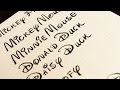 Disney Font Fude pen calligraphy practice
