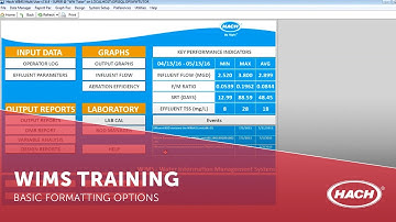 Basic Formatting options in the Hach WIMS Spread Report Designer