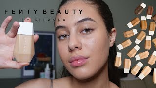 NEW FENTY BEAUTY SKIN TINT - FIRST IMPRESSIONS & SWATCHING | Jessica Pimentel