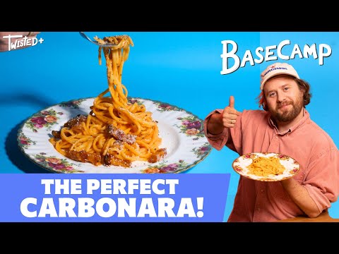 The tastiest carbonara you ever did taste!  Basecamp  Twisted   A classic carbonara made by Hugh!