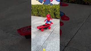 Cute spiderman skateboard toy