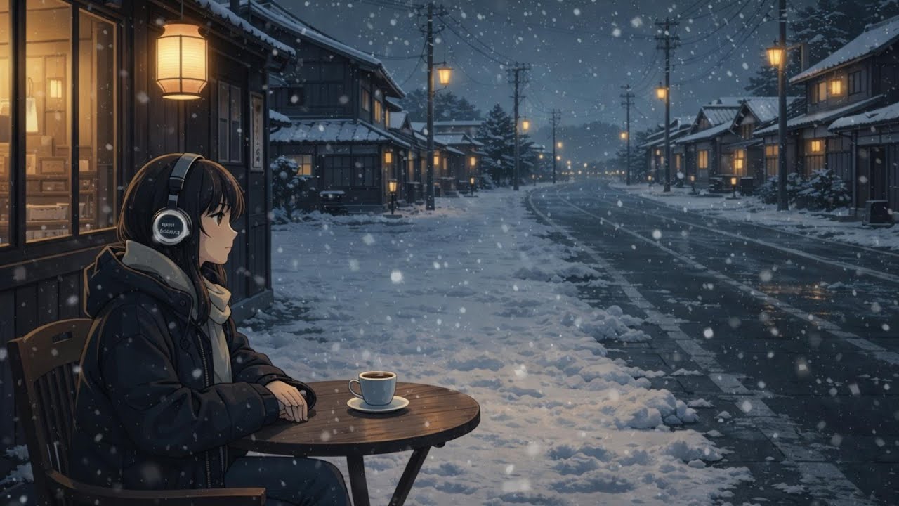 Snowy Winter Jazz ☕ Cozy Coffee Shop Relaxing Music