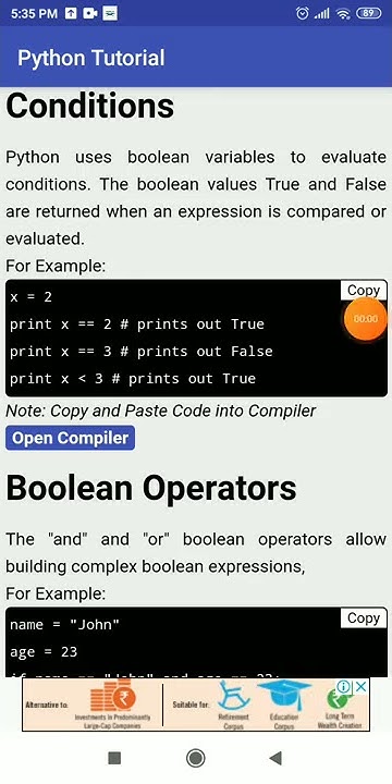python compare operator - YouTube