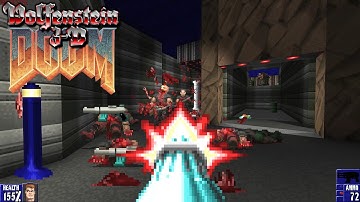 OmniWolf [Classic Wolfenstein 3D in Doom 2] - Mixed Doom: E1M3 + MAP03 | 4K/60