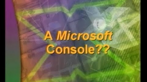 GDC ( Game Development Conference ) 2000 Microsoft keynote ( Prototype Original Xbox Unveiling )