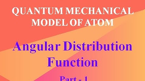 Angular Distribution Function in Tamil / 11th chemistry