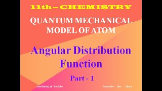 Angular Distribution Function in Tamil / 11th chemistry