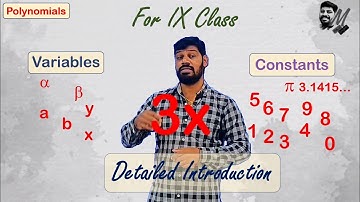 IX Class (AP/ TS State/ CBSE) Polynomials Introduction LM 213