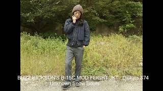 バズリクソンズ B-15C MOD FLIGHT JKT        Unknown Used パーカ 　ディッキーズ 874　【2021 - 0926D】
