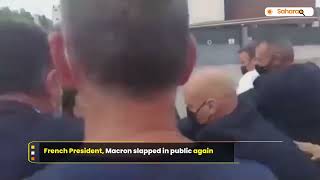 French President Emmanuel Macron Slapped Again In Public