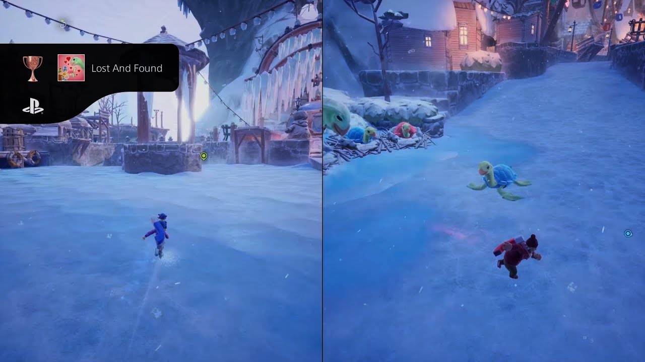 It Takes Two PS5 Trophy Guide – Lost And Found 🐢❄️| Again? Keep Track Of Your Kids! | Winter Village