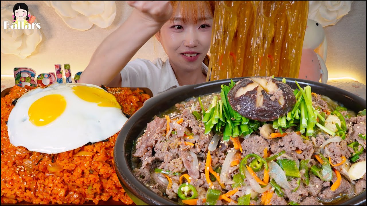 Mukbang:) Korean Bulgogi & Kimchi fried rice Mukbang ☆ Big Bites :: ASMR :: Eatingshow ☆