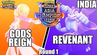 Gods Reign vs Revenant - Asia Champions League Playoffs India Round 1 - Pokemon Unite Tournament