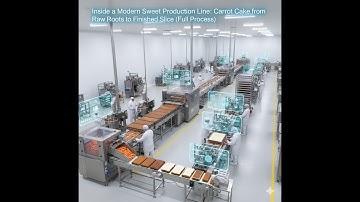 Inside a Modern Sweet Production Line: Carrot Cake from Raw Roots to Finished Slice (Full Process)
