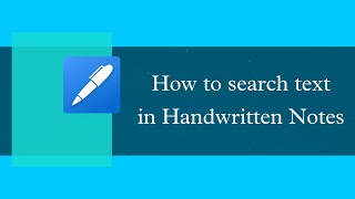 How to serch text in handwritten notes | Noteshelf for Android