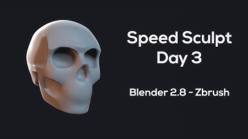 Sculpting timelapse | Day 3 | Stylized skull | Blender 2.8 - Zbrush
